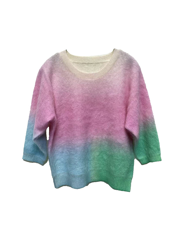 Cashmere digital printing with brushed